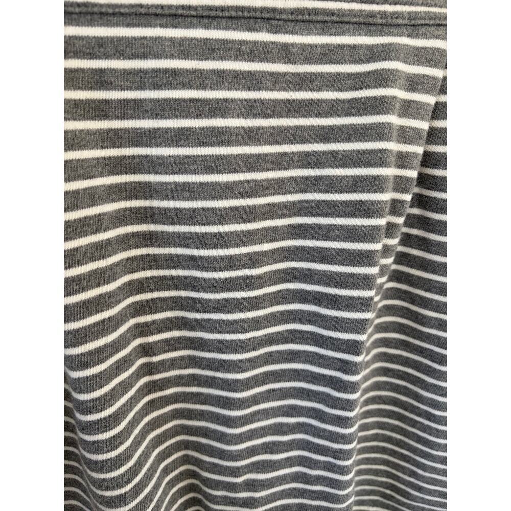 Gap Gray White Striped Cotton Mini Skirt Pockets Casual Skirt Size L - Picture 4 of 9